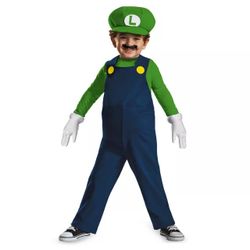 Super Mario Bros Luigi One Piece Spirit Halloween Kids Boy Costume 2T Toddler