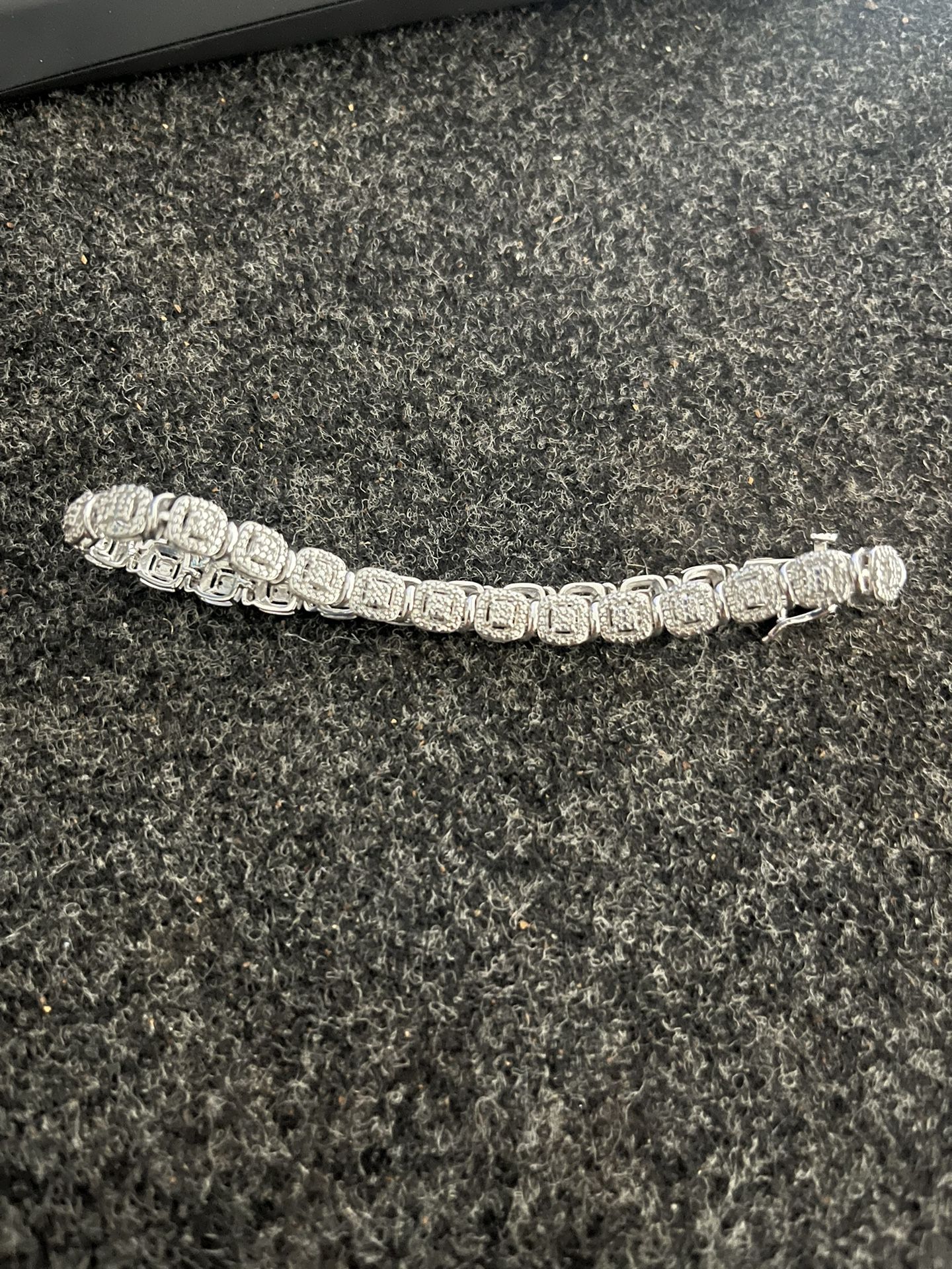 Kay’s Jewelry, Tennis Silver Diamond Bracelet 