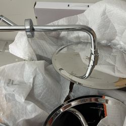 Near Moon Rain Shower Head, Ultra-Thin Design-Pressure Boosting, Awesome Some Experience, High Flow Stainless Steel Rainfall Head (16lnch, Chrome Fini