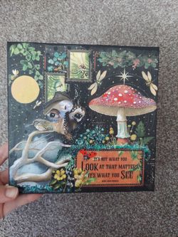 Original art on canvas woodland theme