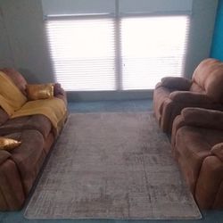 Upholstered Casual Tulen Tab Recliner Sofa, Brown Set Of 3

(Sofá reclinable tapizado informal Tulen Tab, marrón)