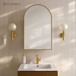Swiss Madison Porte 20 in. W x 30 in. H Arched Recessed/Wall Mount Medicine Cabinet