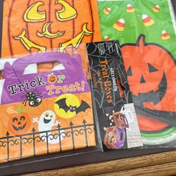 Halloween Treat Bags (20), 5 Boxes, 2 Treat Pails $15 All