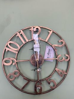Sorbus 16" Clock Decorative Battery Operated Analog Large Clock - Bronze