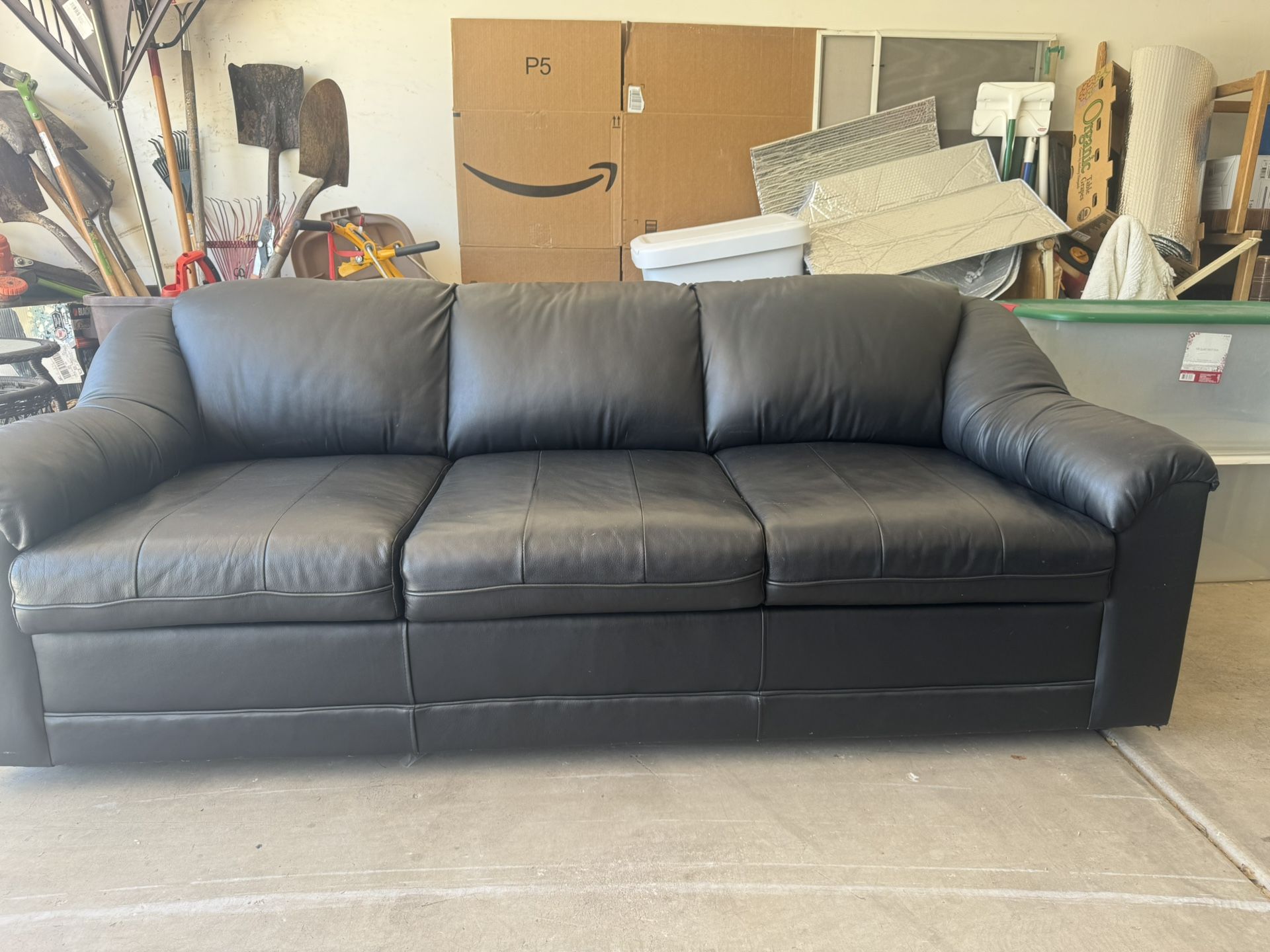 Leather Sleeper Sofa