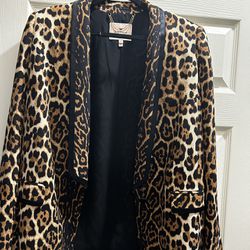 Juicy Couture Leopard Tuxedo Blazer