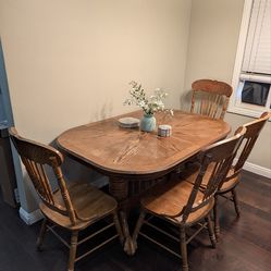 Solid Wood Dining Table & Chairs