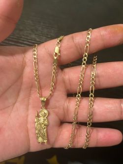14k gold figaro chain