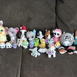 50 Pcs Of Plushies TY And Shopkings 