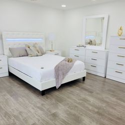 BEDROOM SET 6pcs MATTRESS SET JUEGO DE HABITACIÓN CON SU COLCHÓN TODO NUEVO EN SU CAJA ALL NEW IN BOX