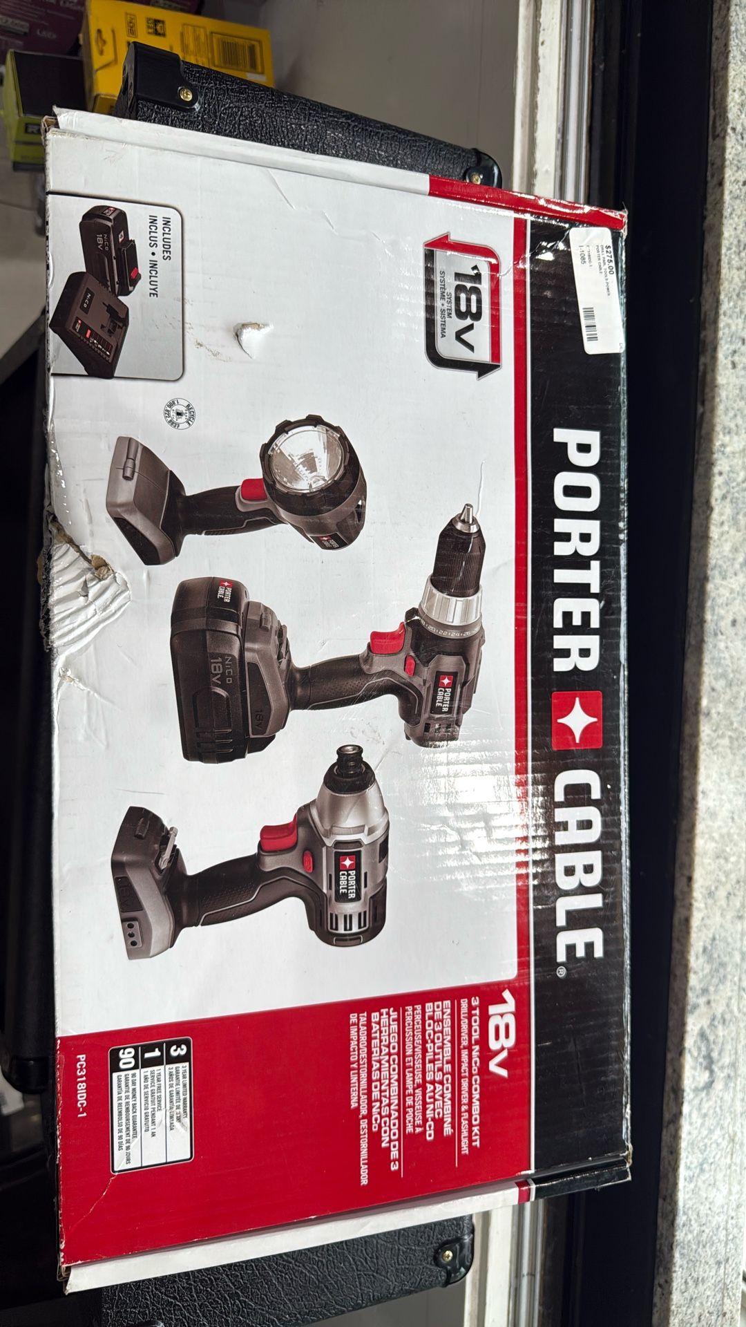 Porter Cable Quality 3 PCs Of Tools Cordless With Battery And Charger. Never Used. Open Box