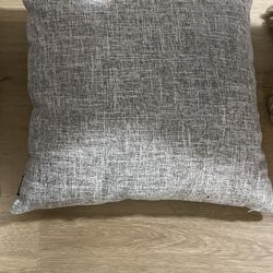 2 Gray Throw Pillows