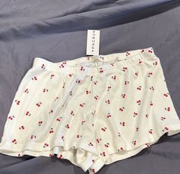 Brandy Melville John Galt Cherry pajama shorts