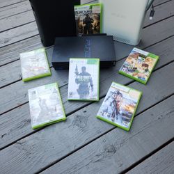 2 Xbox 360,1 Ps2, 6 Xbox 360 Games