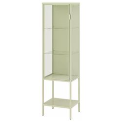 Set of 2 Display Glass Cabinets | Sage Green