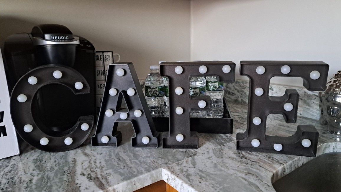 Cafe Light Up Kitchen Sign