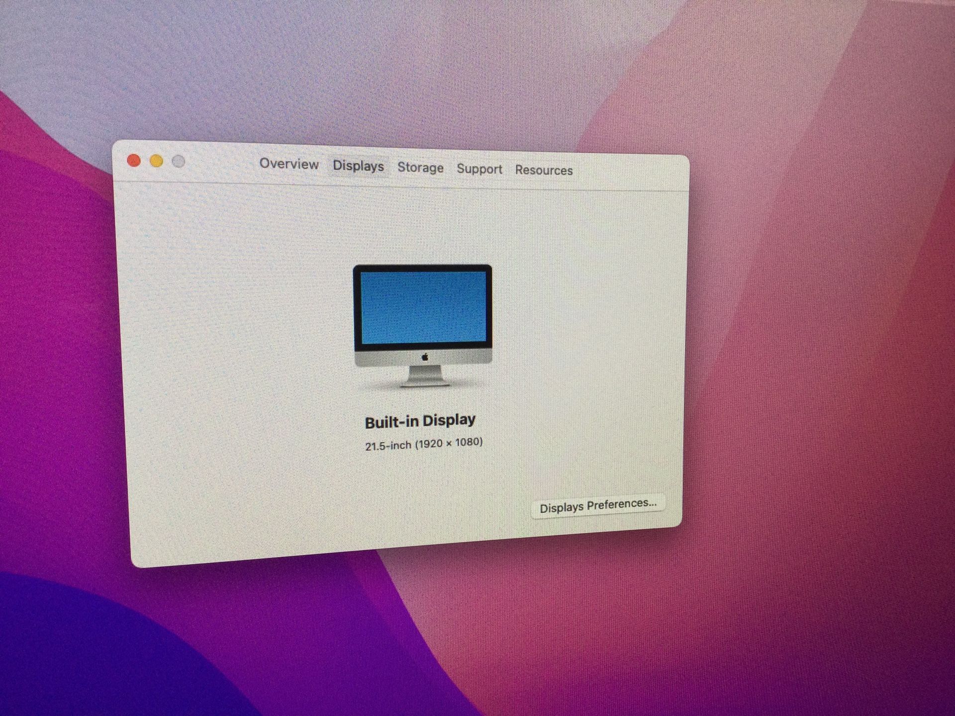 iMac 21.5 inches- 2015 - MacOS Monterey