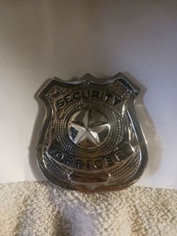 Security Officer Badge Silver Shield