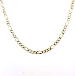 10K Yellow Gold Solid Classic Figaro Necklace | 26 Inches, 5.2mm, 11.70 grams