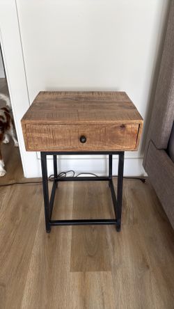 Wood/blk Matching Side tables set of 2