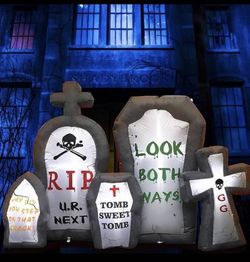 Inflatable Tombstone for Halloween Decoration