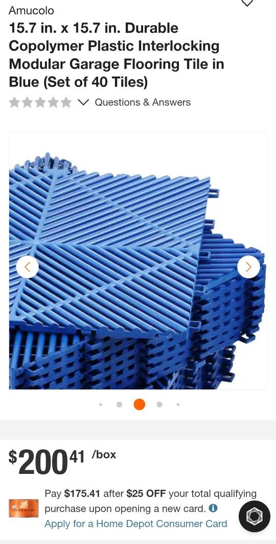 Plastic 2 Car Garage Mats Blue And Grey 