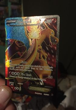 Pokemon card full art charizard ex card 100/106