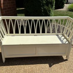 Ballard Designs Rustic Farmhouse Storage Bench 