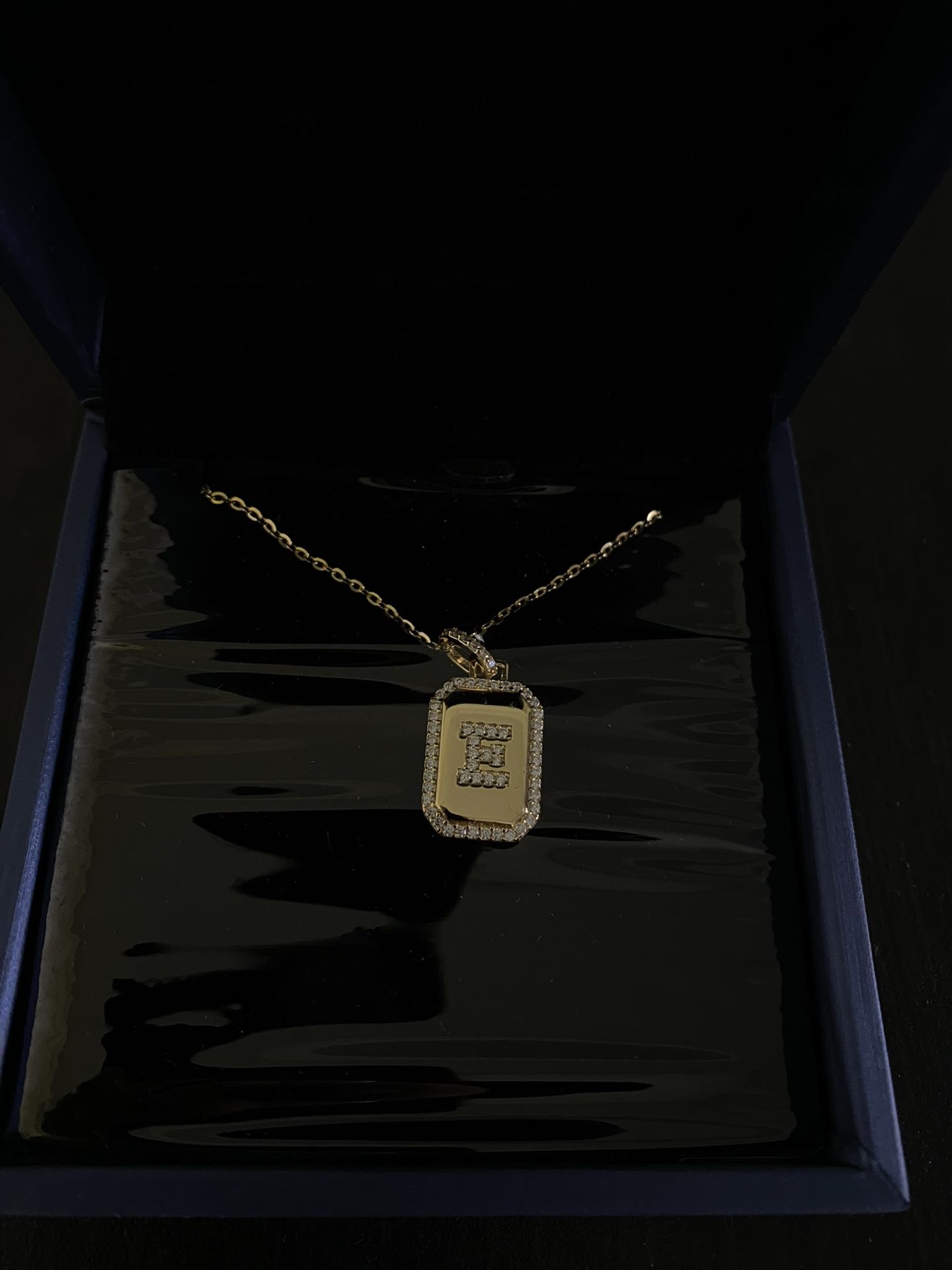 18K Gold Plated Jewelry Sterling Silver Letter Pendant Necklace
