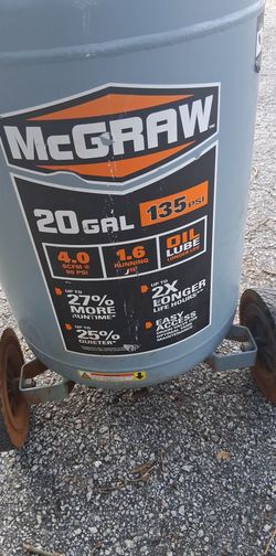 McGraw 20 Gallon Vertical Air Compressor - 135 PSI (1.6 HP)