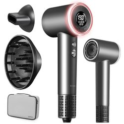 Hair Dryer with Diffuser, Professional High-Speed Blow Dryer, Negative Ionic Hair Dryers for Women, 110,000 RPM Fast Drying, 5 Temps & 3 Speeds, with 