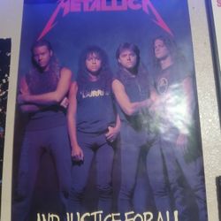 1988 Metallica Original Promotional Poster (And Justice For All) Excellent Condition 