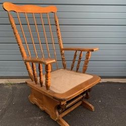 Antique Large Solid Wood Rocking Chair