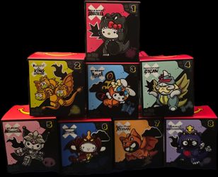 Hello Kitty Godzilla collab McDonald's happy meal toy, FULL SET, New in box collectible