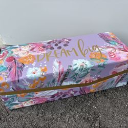 $2 for (1) Small Purple Floral Storage Box-12l x 5d x 4h