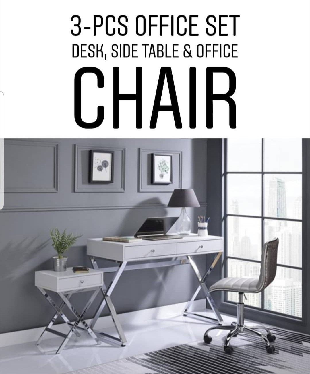 AVAILABLE 3PCS OFFICE DESK $53 DOWN PAYMENT