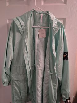 Fabletics Mint Green Zip-Up Anorak Jacket