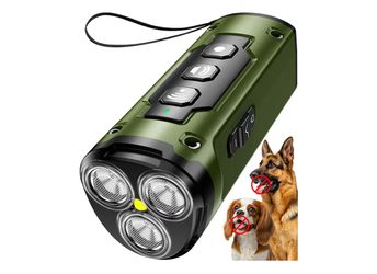 1-Touch Dog Bark Deterrent Devices with 3 Sonic Heads,Portable 50ft Range Anti Barking Device for Dogs