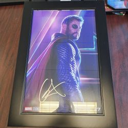 THOR Chris Hemsworth Autographed Frame