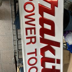 Aluminum Makita power Tools Sign