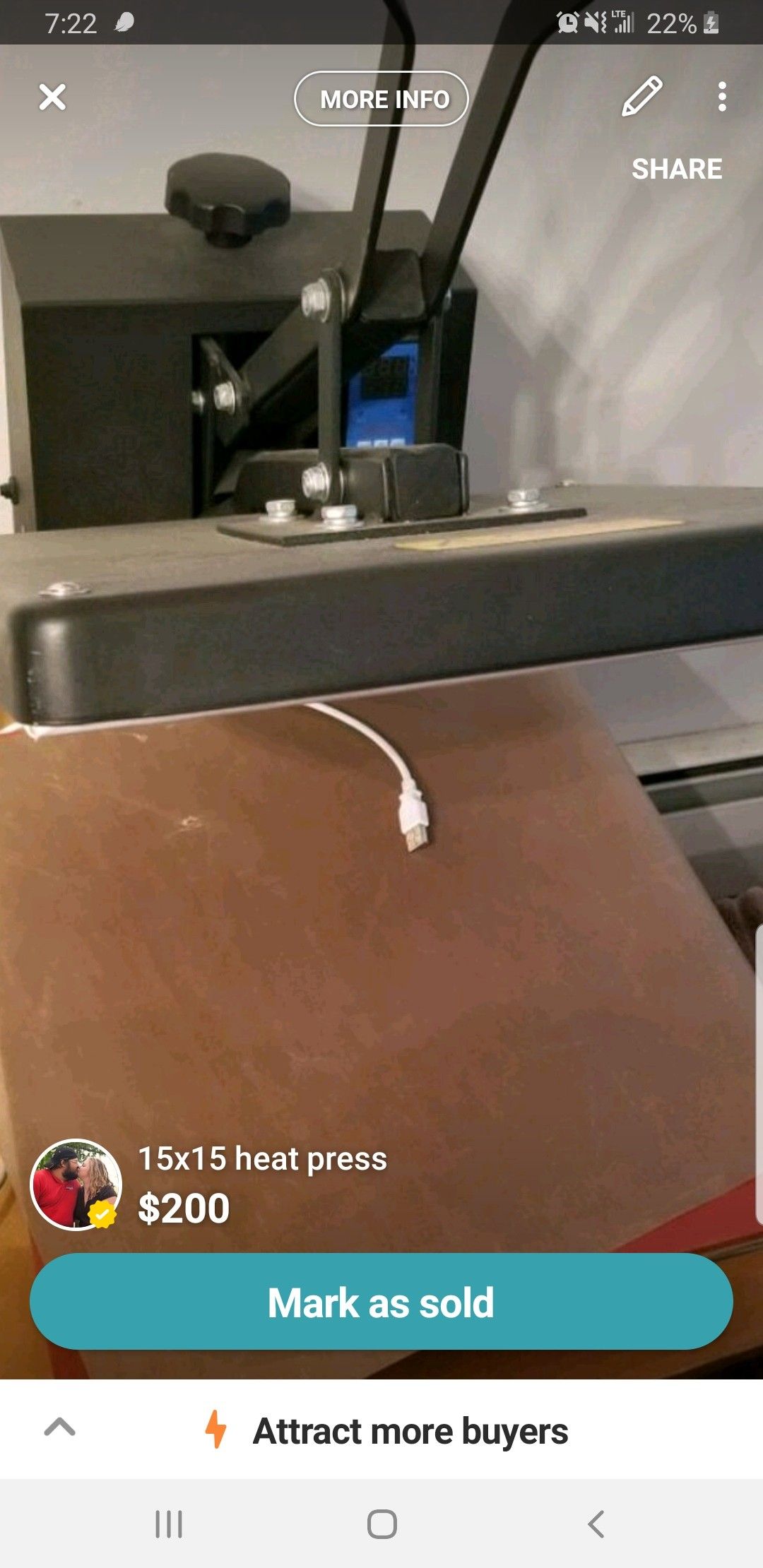15 x 15 heat press