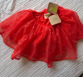 NEW Glittery Red Tutu Skirt 12-18 Months