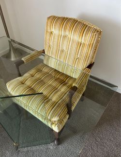 SOFT and COMFY mustard yellow accent chair circa 1960s