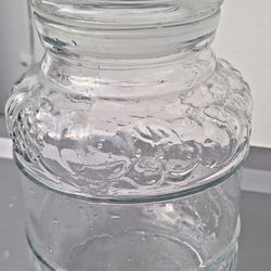 GLASS STORAGE JAR LID EXCELLENT CONDITION 
