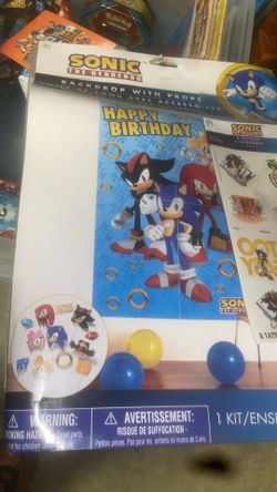 Happy Birthday Sonic The Hedgehog Poster Brand New Sealed Comes With Accessories Read Below