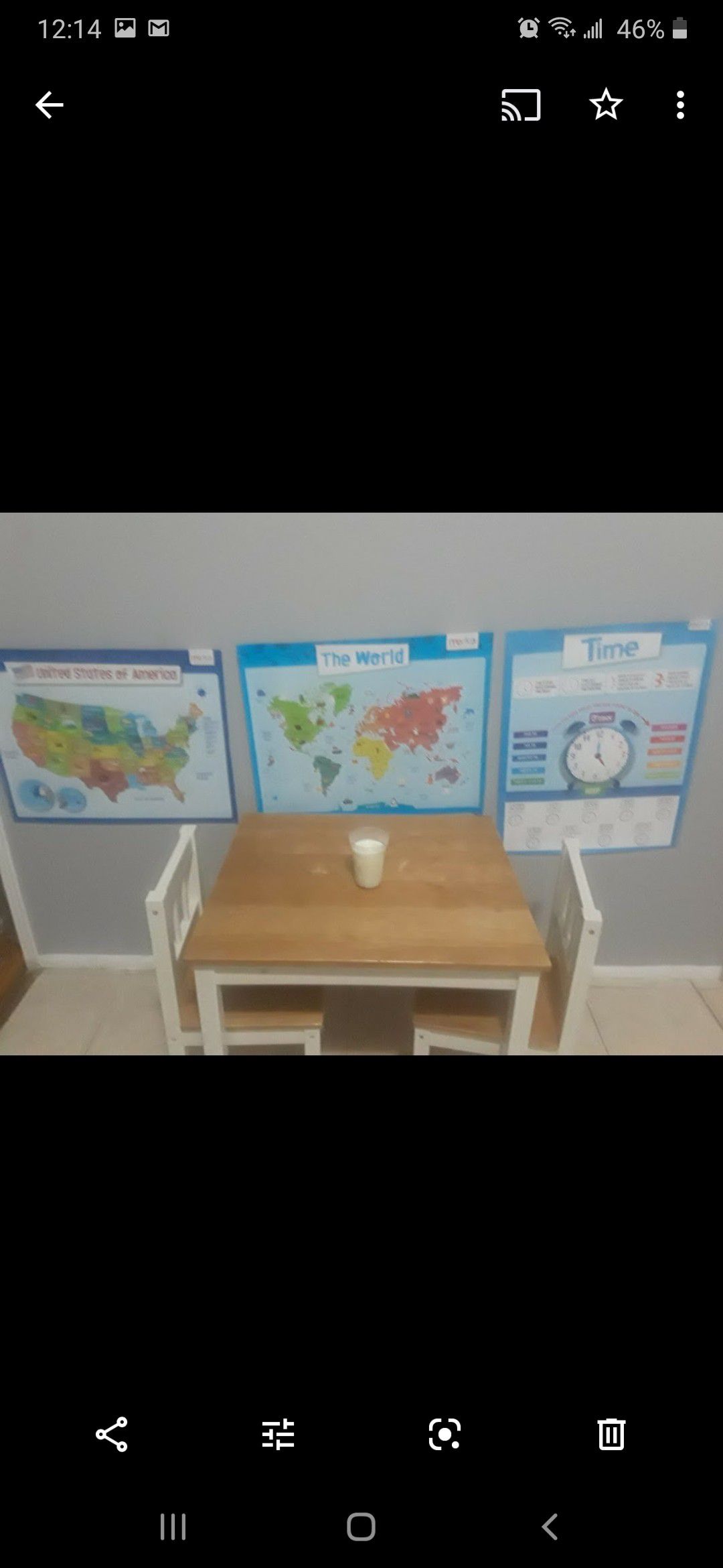 Beautiful kids table and chair set
