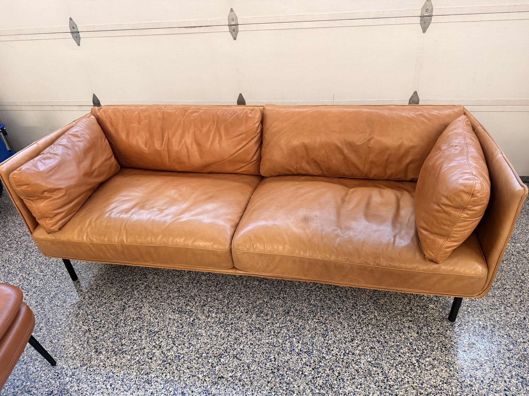 Luxury Leather couch Crate And Barrel