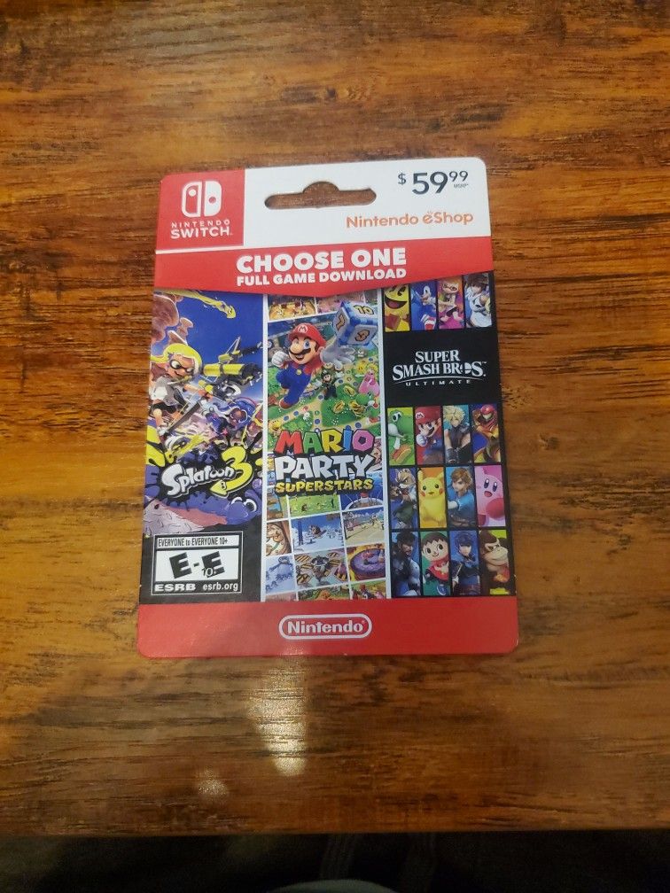 Nintendo Eshop Card