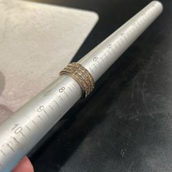 14k 6g .66 CTW RB 3-Row Band Ring