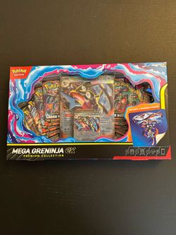 Pokemon Mega Greninja Ex Premium Collection Factory Sealed Box - 8 Booster Packs
